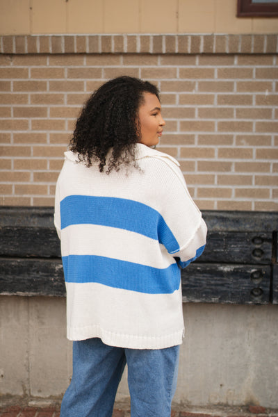 Mel Oversized Striped Knit Pullover