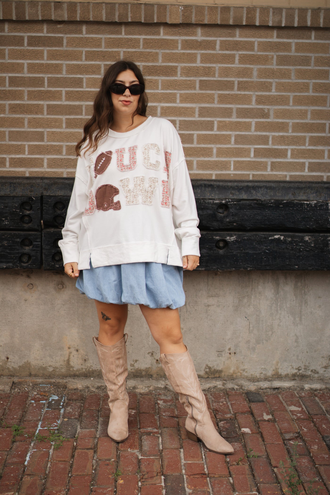Ada Touchdown Patchwork Crewneck