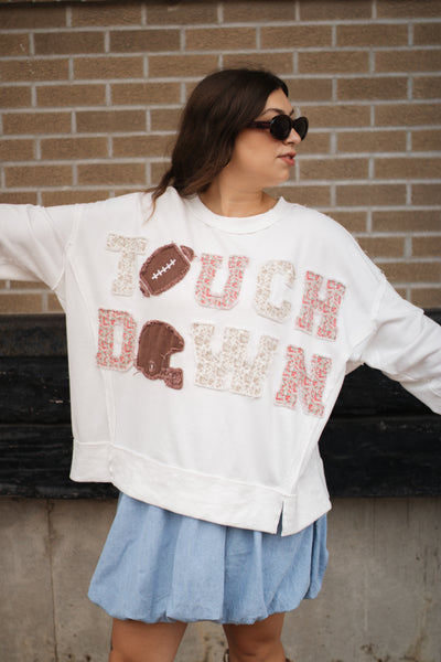 Ada Touchdown Patchwork Crewneck