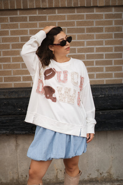 Ada Touchdown Patchwork Crewneck