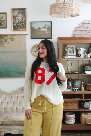Taylor Oversized 87 Waffle Knit Top