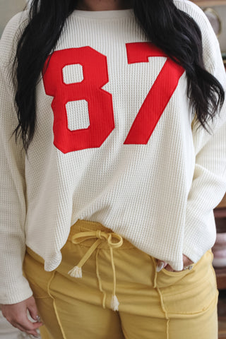 Taylor Oversized 87 Waffle Knit Top