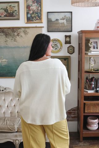 Taylor Oversized 87 Waffle Knit Top