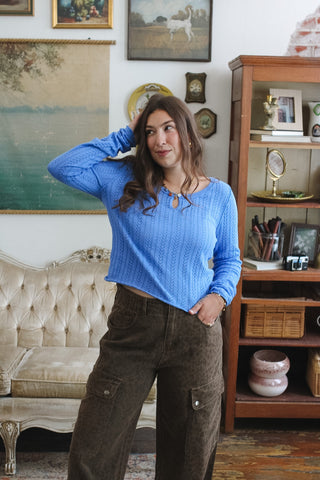 Ellis Long Sleeve Pointelle Shirt