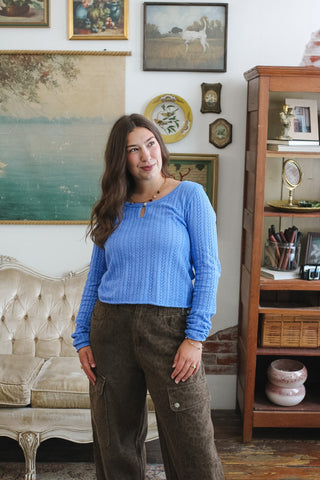 Ellis Long Sleeve Pointelle Shirt