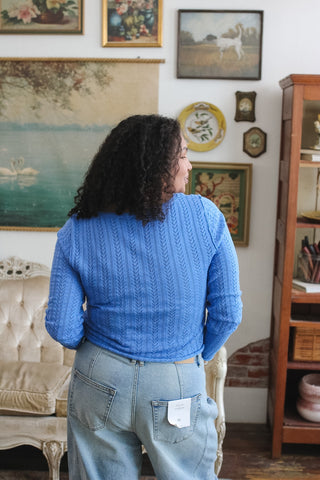 Ellis Long Sleeve Pointelle Shirt