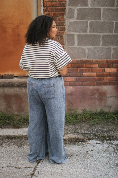 Elodie Mineral Washed Wide Leg Pants