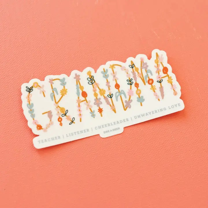 Grandma Floral Sticker