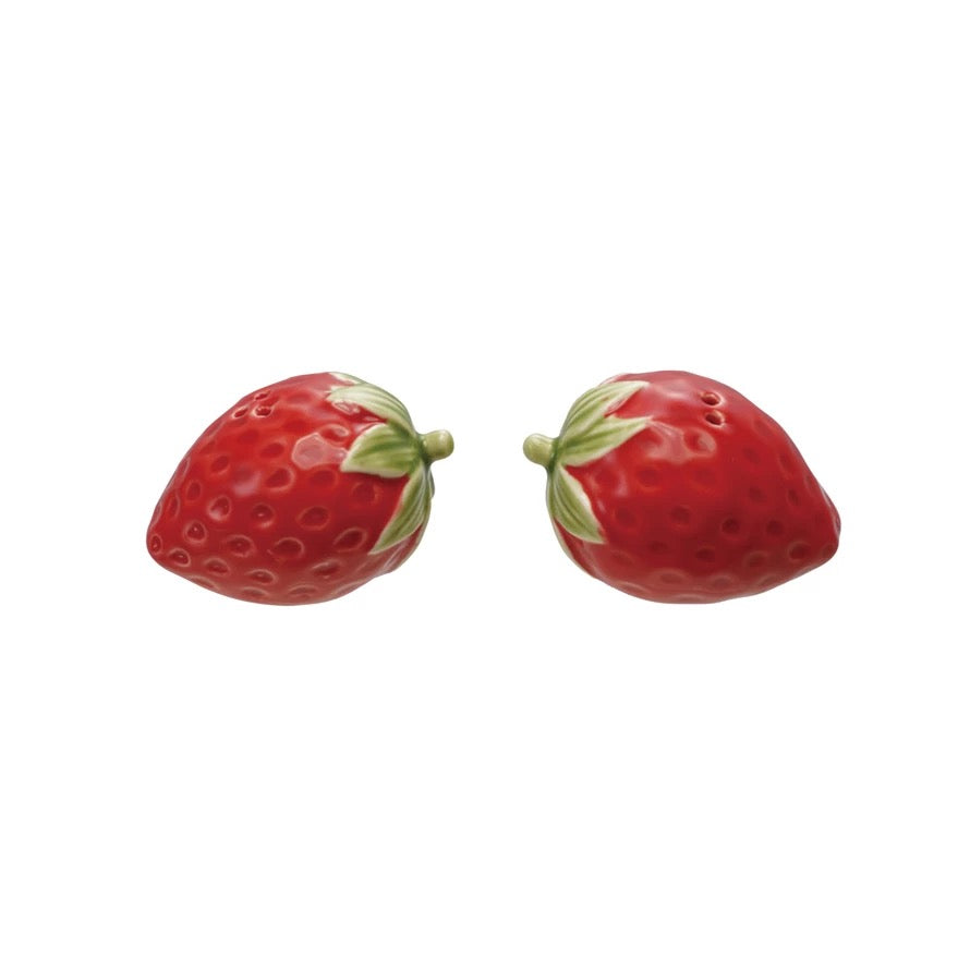 Strawberry Salt + Pepper Shakers