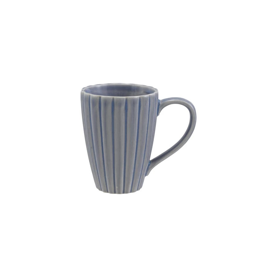14 oz. Stoneware Ribbed Mug