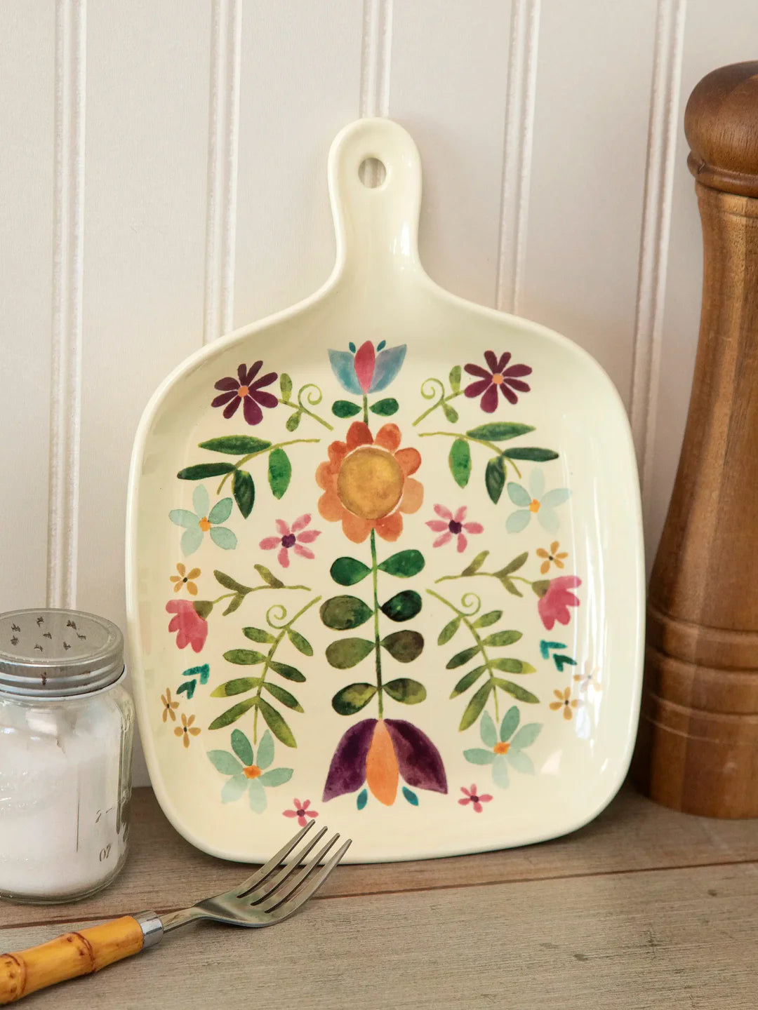 Folk Flower Oven To Table Plate