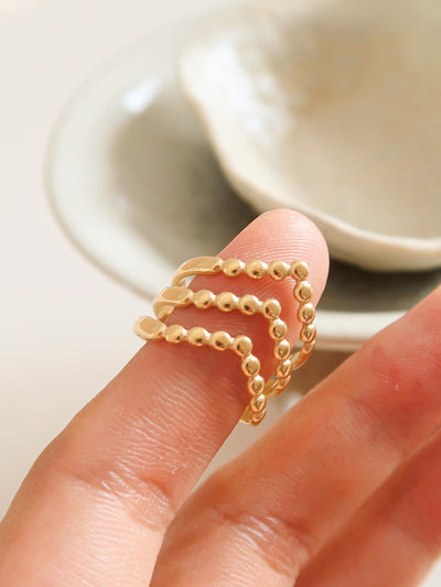 Iliad Non-Tarnish Adjustable Stack Ring