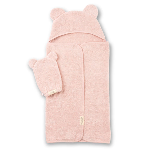 Hooded Towel + Wash Mitt Set | Blush