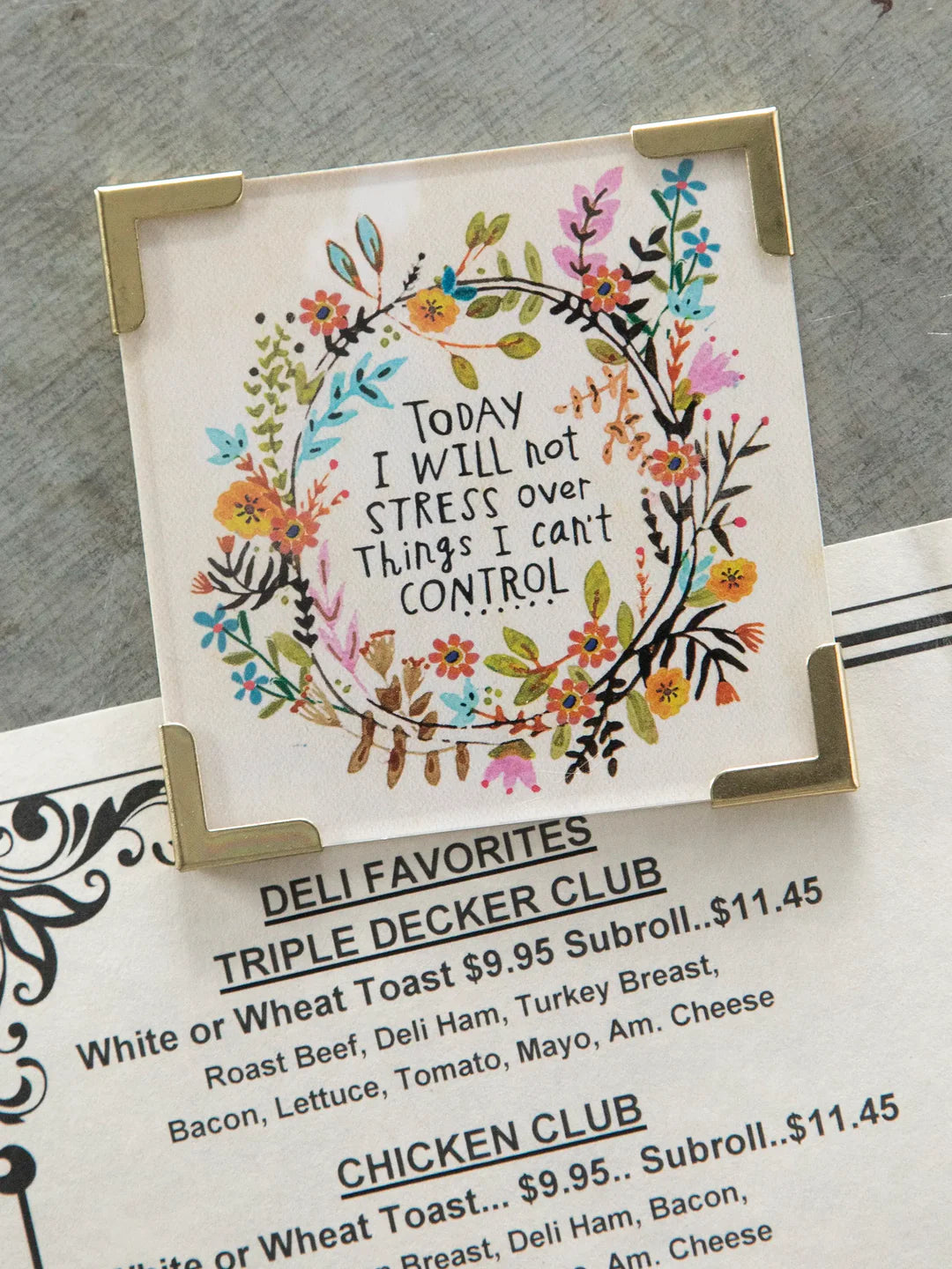 Today I Will Not Stress Corner Magnet