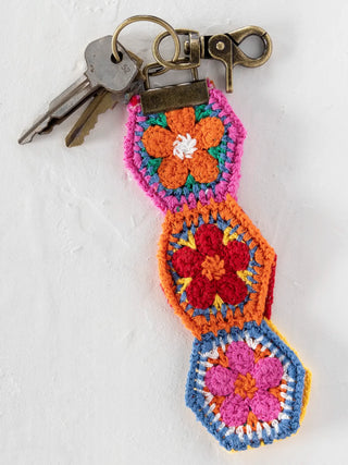 Crochet Floral Key Chain