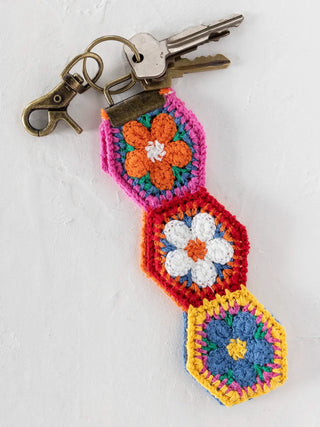 Crochet Floral Key Chain