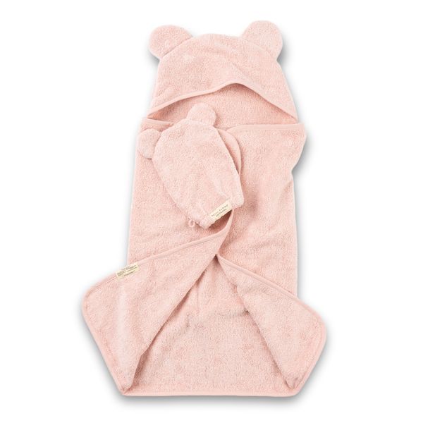 Hooded Towel + Wash Mitt Set | Blush