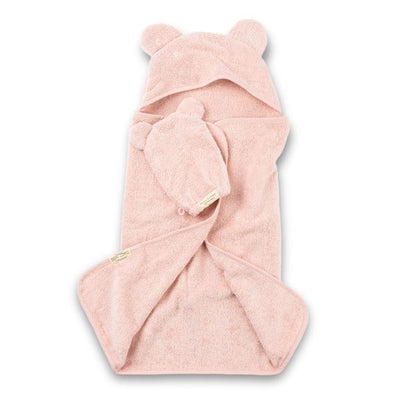 Hooded Towel + Wash Mitt Set | Blush