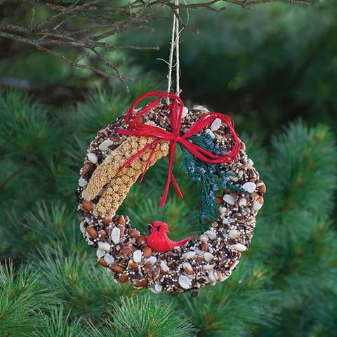 Rustic Cardinal Bird Seed Wreath