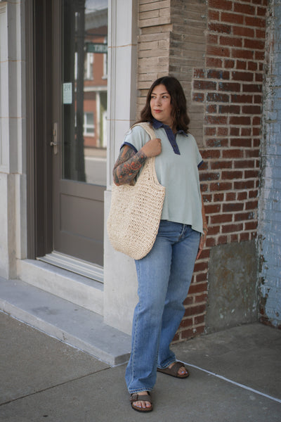 Meredith Vintage Fade Polo Top | Sage