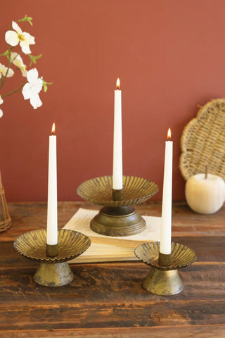 Fluted Taper Holders | Set of 3