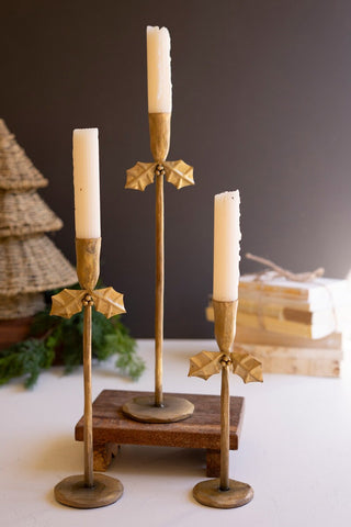 Iron Holly Taper Holders
