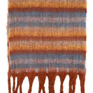 Monica Brushed Stripe Winter Scarf