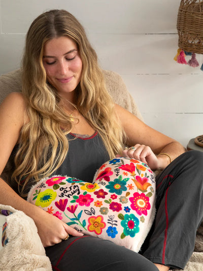 A Cozy Hug Weighted Heart Pillow