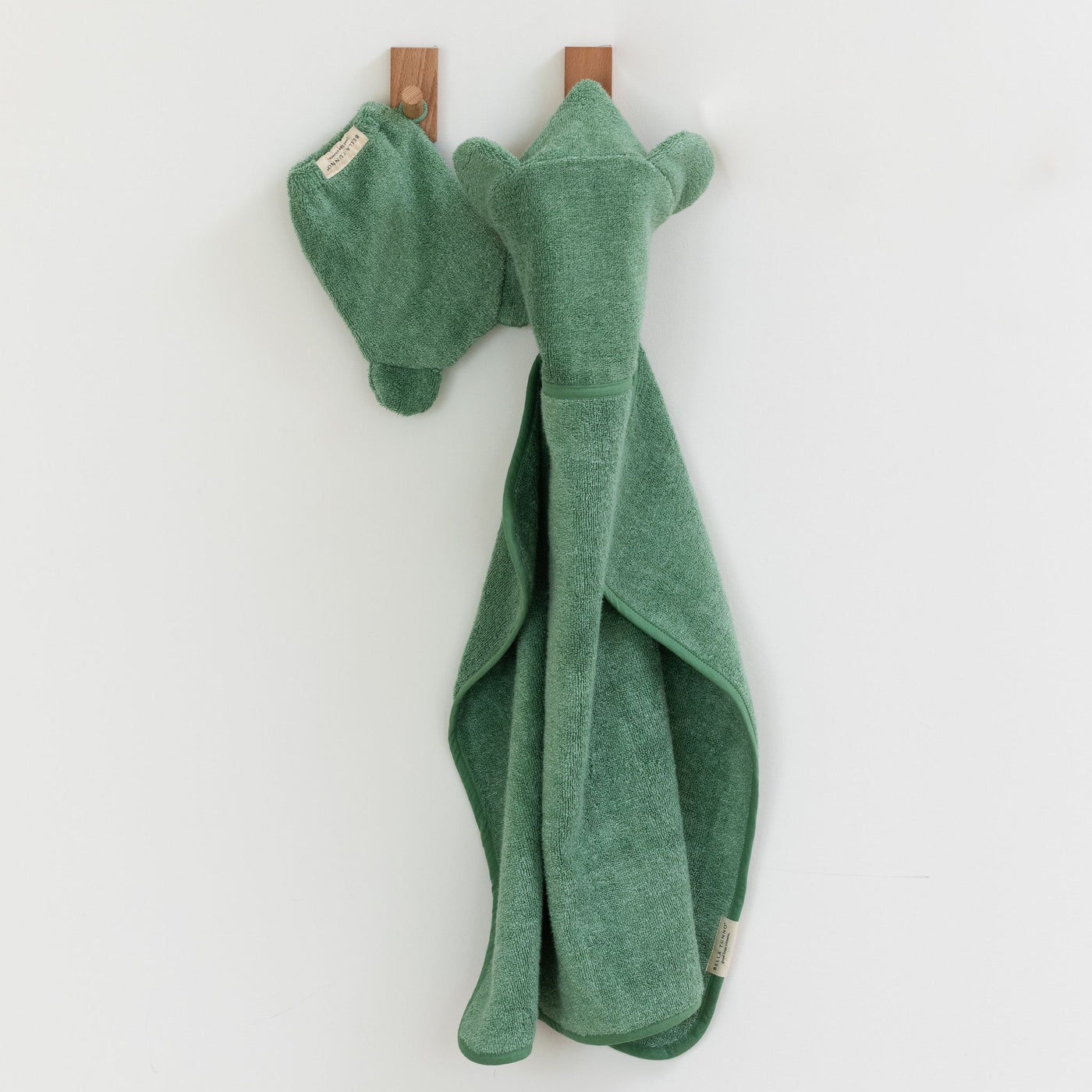 Hooded Towel + Wash Mitt Set | Sea Foam