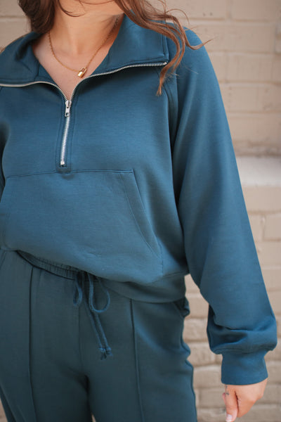 Riley Quarter Zip Pullover Sweatshirt