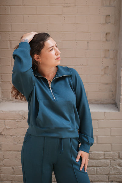 Riley Quarter Zip Pullover Sweatshirt