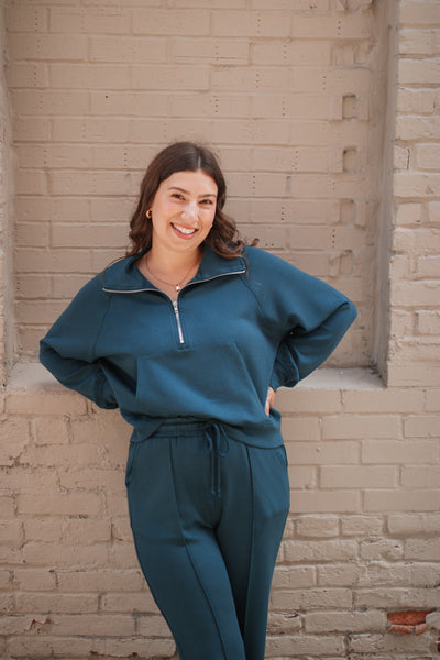 Riley Quarter Zip Pullover Sweatshirt