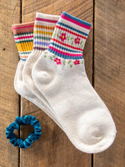 Striped Retro Crew Socks | Set of 3