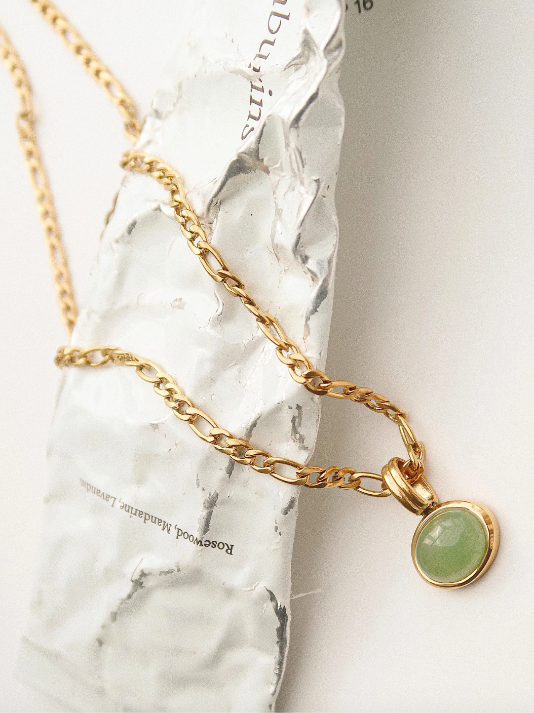 Winslow Non-Tarnish Green Stone Necklace