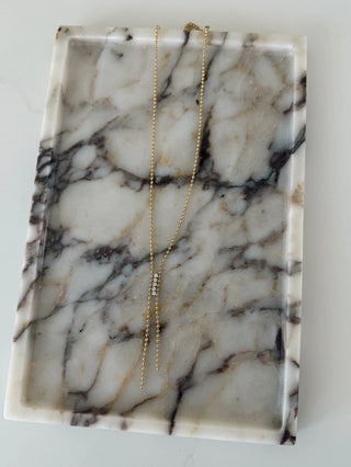 Mica Studded Lariat Necklace