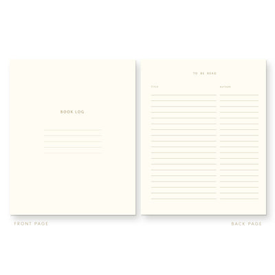 Read + Reviewed Book Log Journal