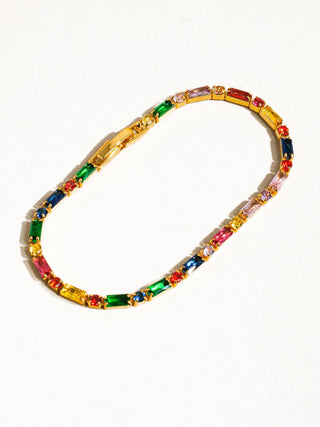Shiloh Gold Multicolor Chain Bracelet