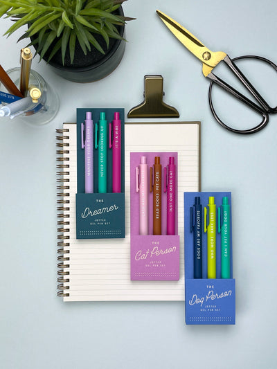 The Cat Person Jotter Gel Pen | Set of 3