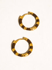 Averie Vintage Enamel Hoop Earrings