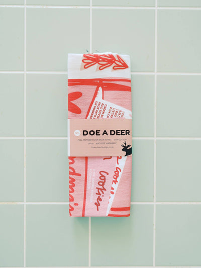 Heirloom Recipes Holiday Flour Sack Towel