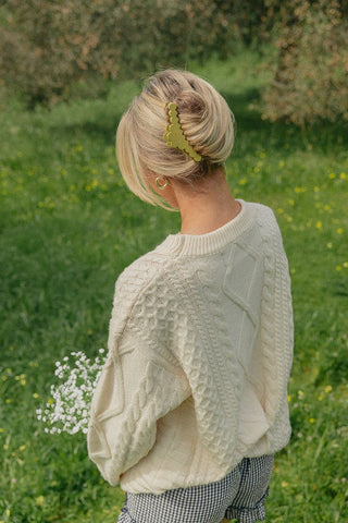KAXI Scalloped Midi Hold Everything Claw