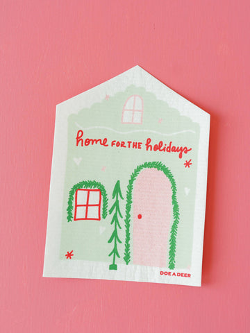 Home for the Holidays Swedish Dishcloth