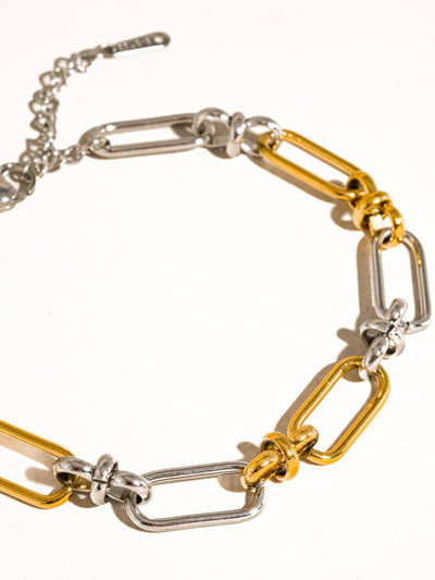 Molly 18K Non-Tarnish Two Tone Chain Bracelet