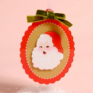 Acrylic Retro Santa Ornament