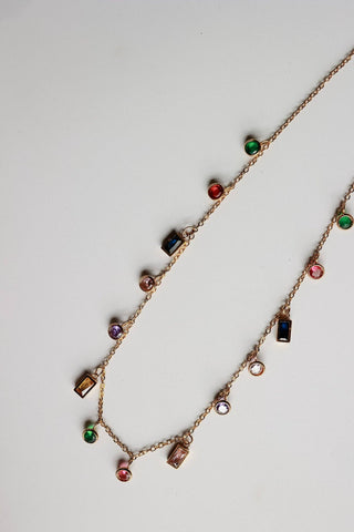 Tilly Gemstone Charm Neckalce