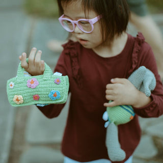 Handmade Crochet Easter Basket + Eggs