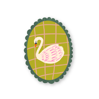 Swan Portrait Sticker