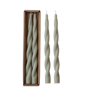 Unscented Twisted Taper Candles | Set of 2