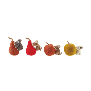 Felted Mouse + Fruit Figurines