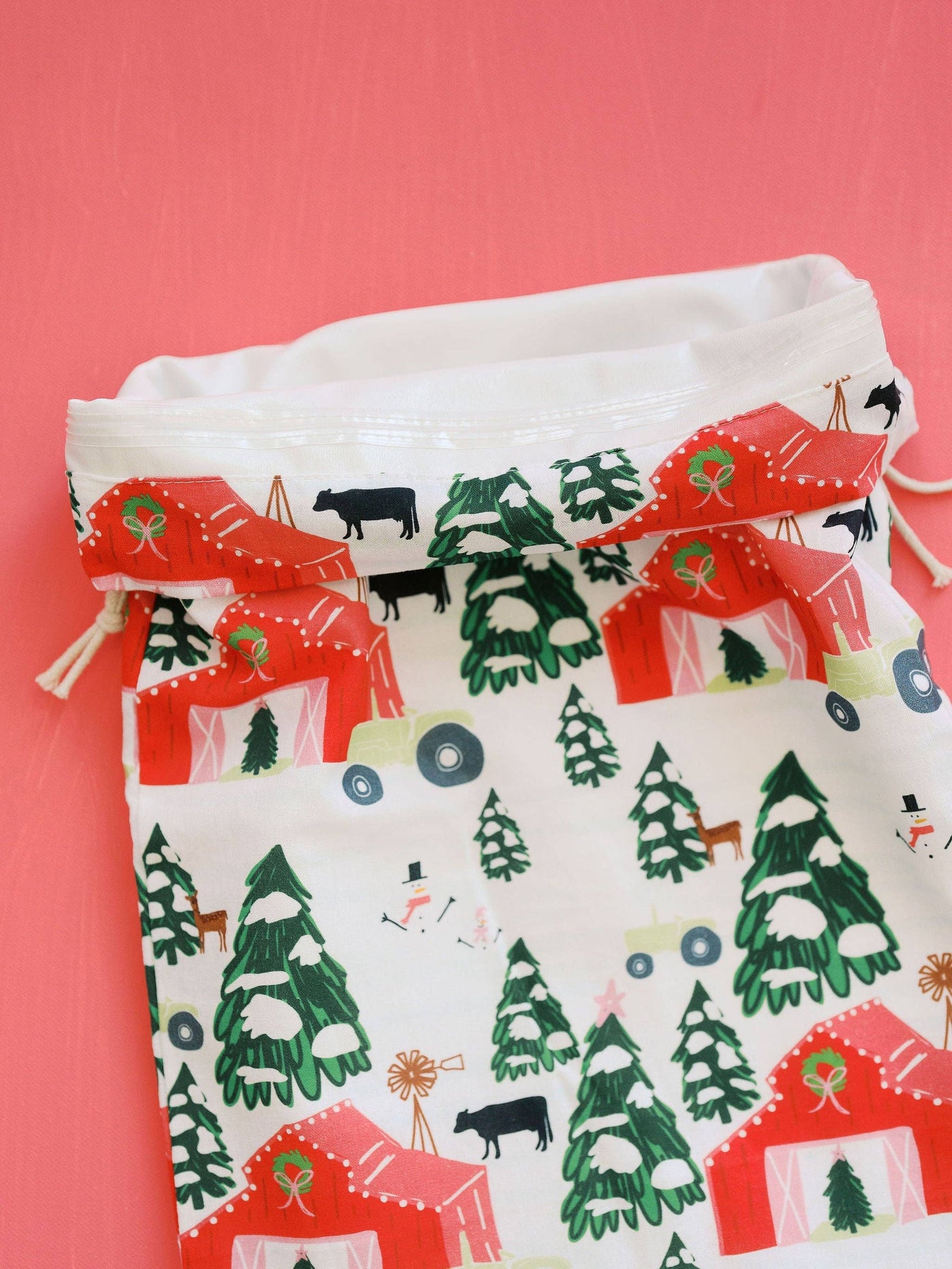 Christmas Festive Farm Bread Bag